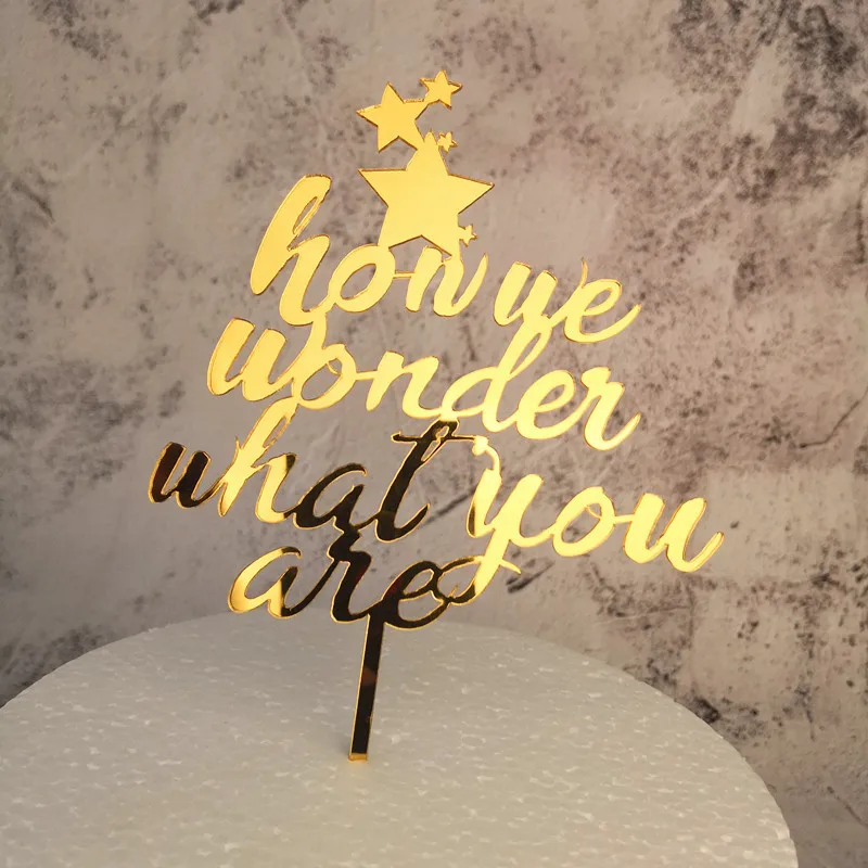 
Hot Sale Acrylic Popular Premium Lucite Laser Cut Acrylic party colorful Cake Topper decoration merry christmas 
