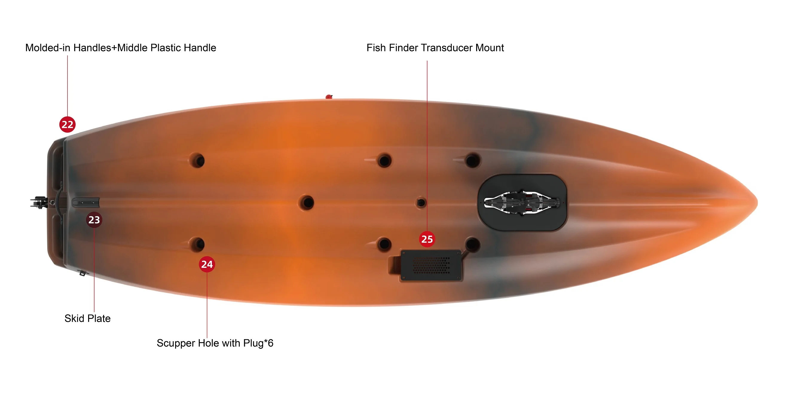 Source factory fishing foot pedal drive kayak 10ft  rotomolded pedal canoe sit on top kayak with pedals
