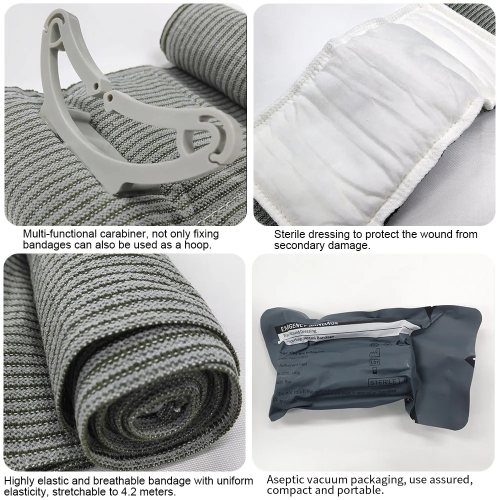 2023 Wholesale Emergency Pressure Elastic Hemostatic Trauma Wound For Outdoor Emergency Situation