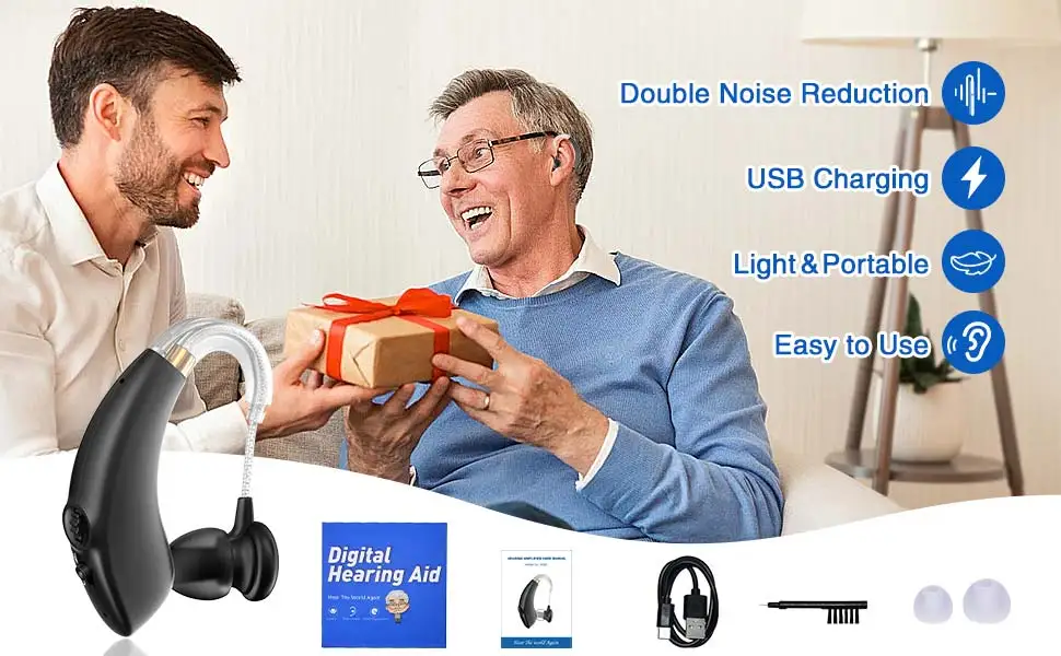 Health & Medical Open Fit BTE Hearing Aids Devices Hearing Loss OTC Hearing Aid