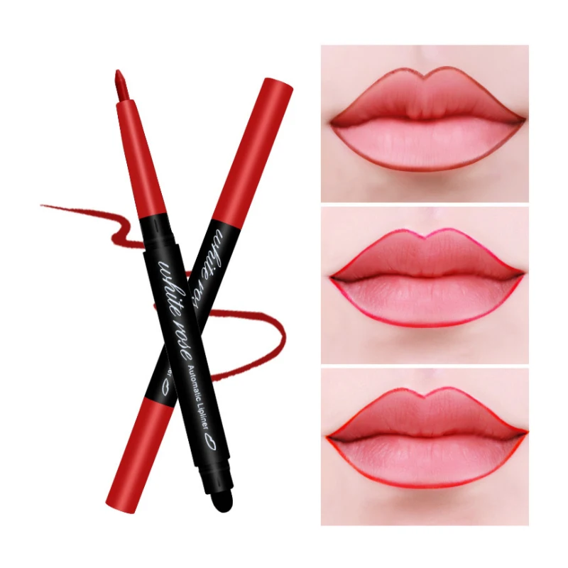 luxury 2-in-1 lipliner pencil vegan lip pencil private label creamy lip liner pen