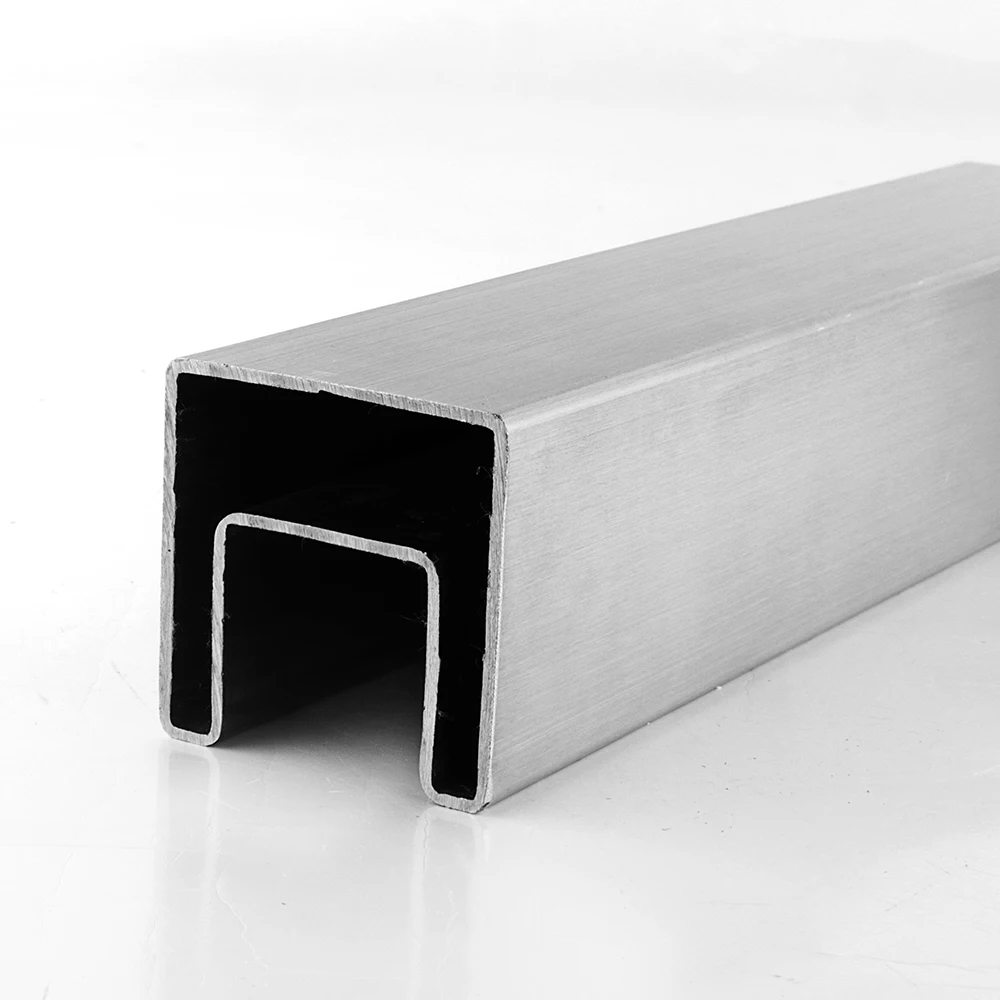 Foshan Mill  Competitive Price 304 316 Mirror Finish   Square U Shape Groove Stainless Steel Channel Pipe