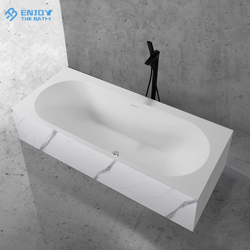 Freestanding Marble Stone Bathtub for Bathroom Artificial Stone Bath Tub