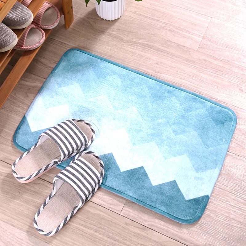 Memory Foam Bath Mat Bathroom Rug Carpet Non Slip Absorbent Super Cozy Velvet 17*24 Point Plastic Bottom Microfiber All-season