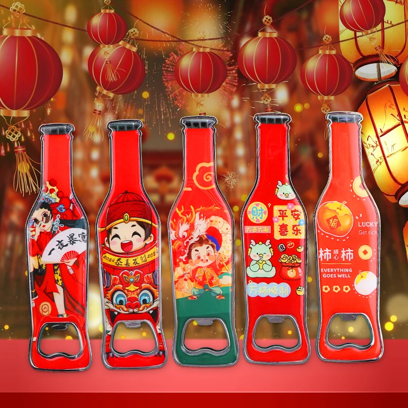 Xun Xin OEM/ODM Custom 3D Colorful Bottle Shape Bar Beer Opener Zinc Alloy Sublimation Blank Bottle Opener Custom Bottle Opener