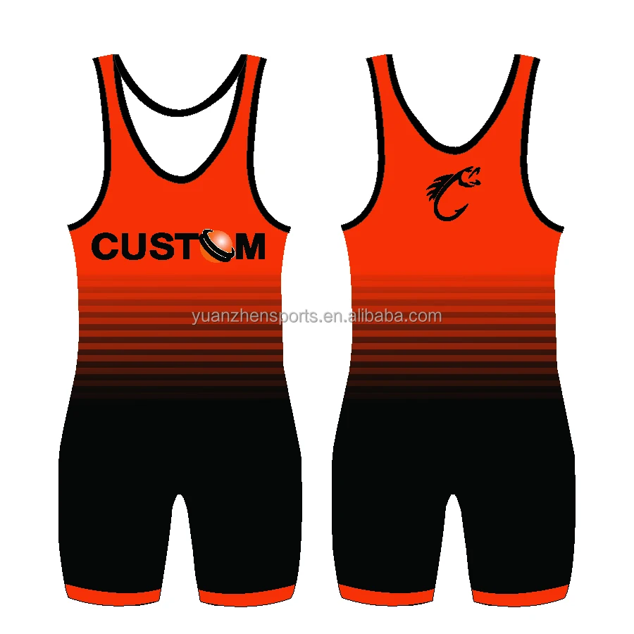 custom made sublimation printing youth wrestling singlet