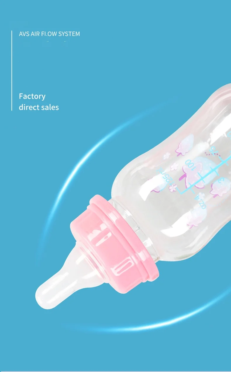 Hot Sell Large Caliber Baby Bottles Thermostability Baby Bottle Sets Safe And Odorless Anti-Flatulence Baby Bottles