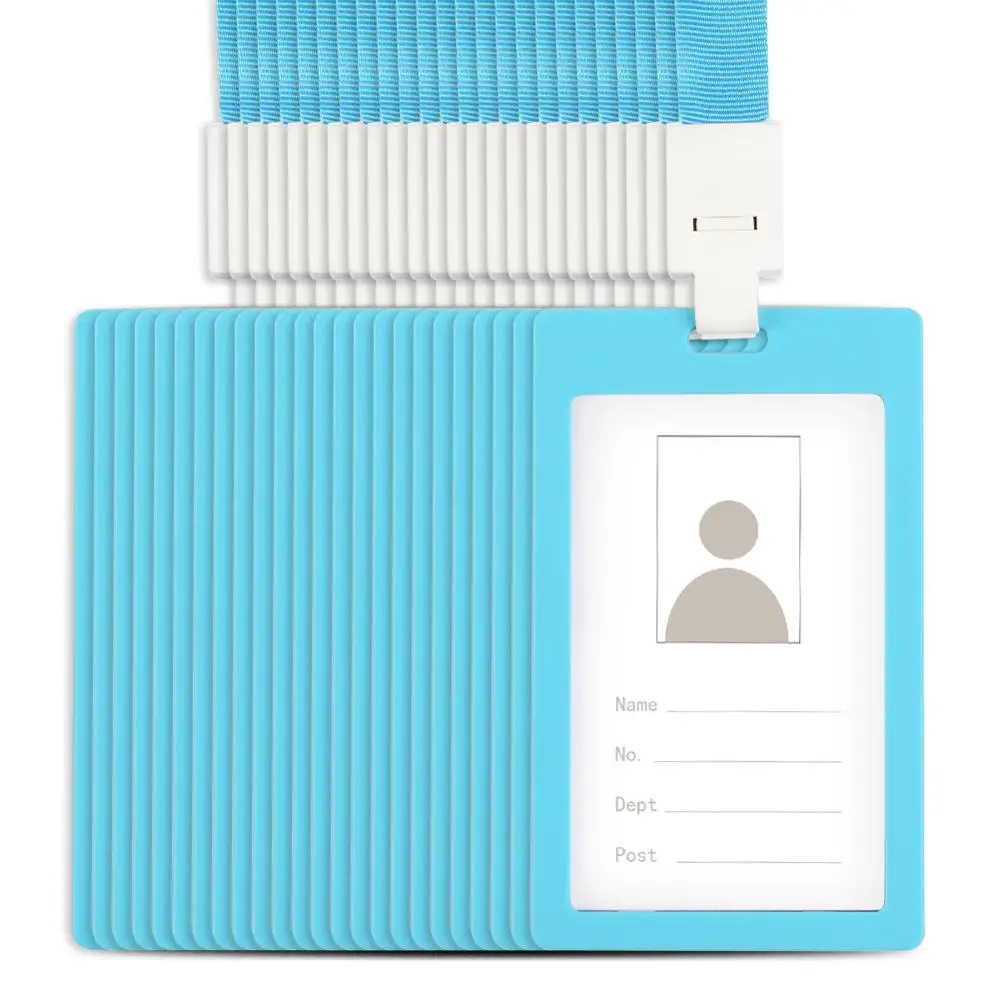 Недорогой Простой пластиковый держатель для значков с ремешком, готовый к отправке