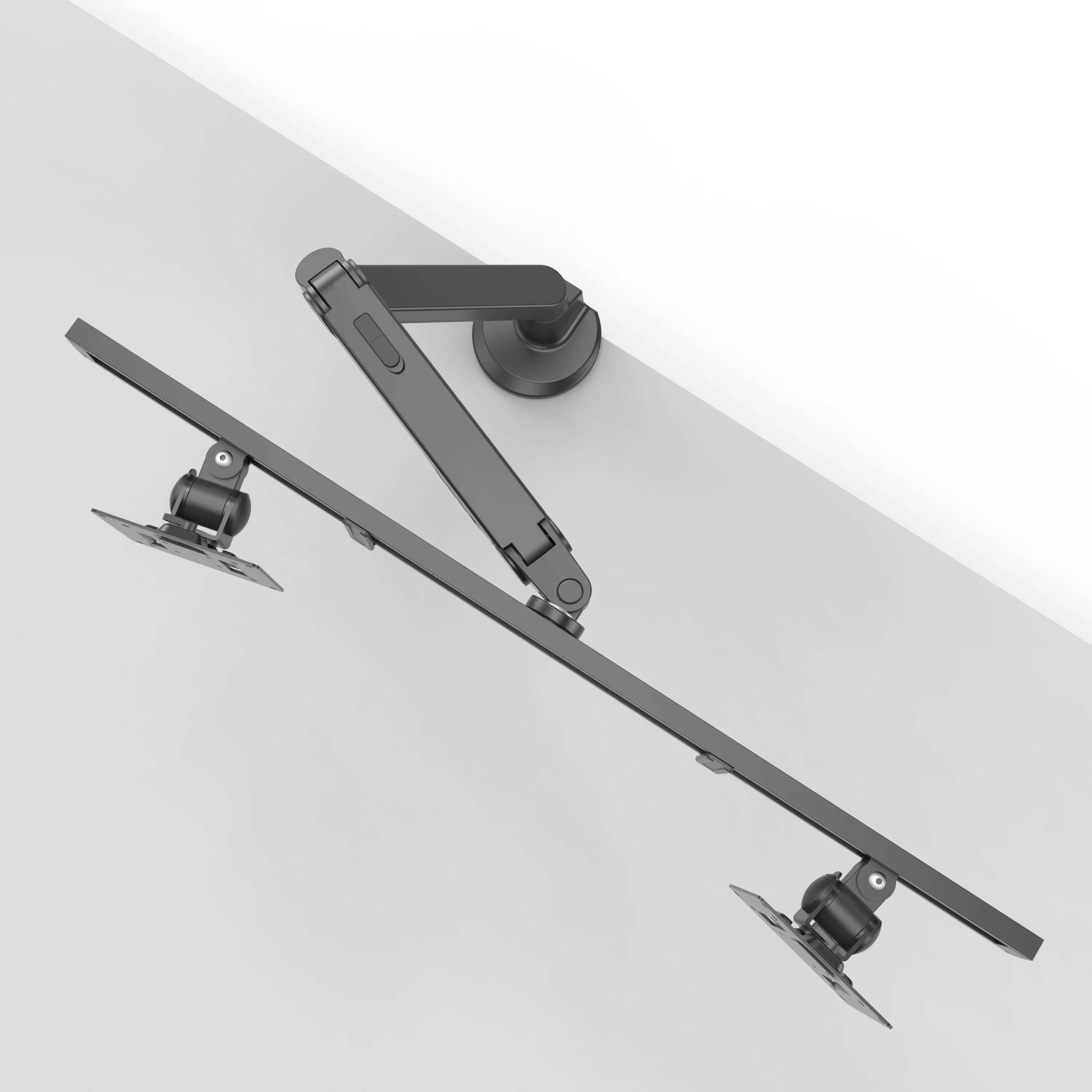 High quality 13-27' LCD/LED ergonomic aluminum flexible adjustable dual monitor mount stand