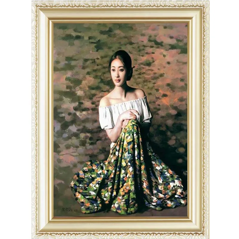 Romantic Beauty 40*50 DIY Painting By Numbers Kits Customized Wall Decor Oil Painting