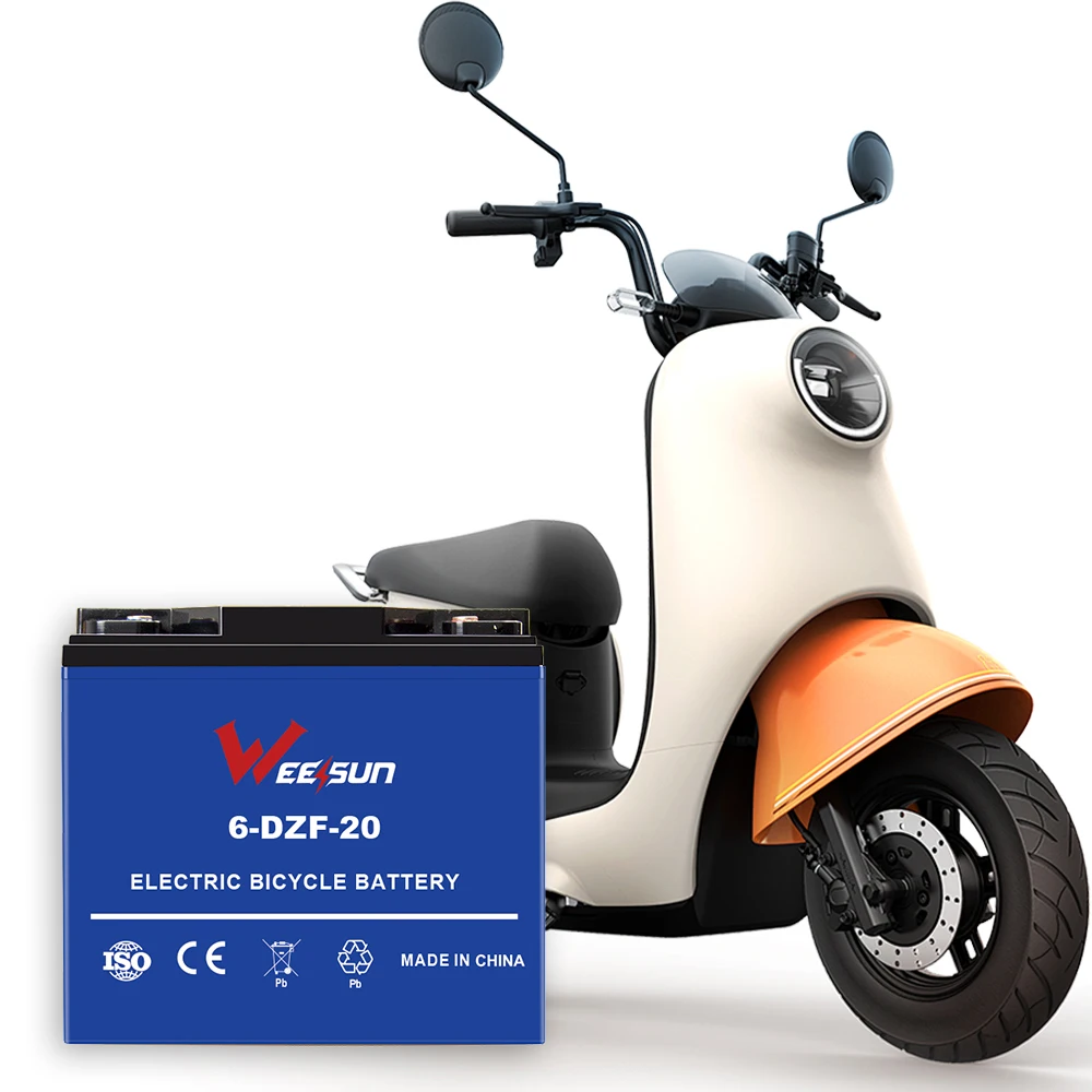 China Hot Sell Graphene 6-dzm-20 12v20ah 20ah 24ah 48v 20ah Rechargeable Lead Acid Electric Bicycle Scooter Bike Battery