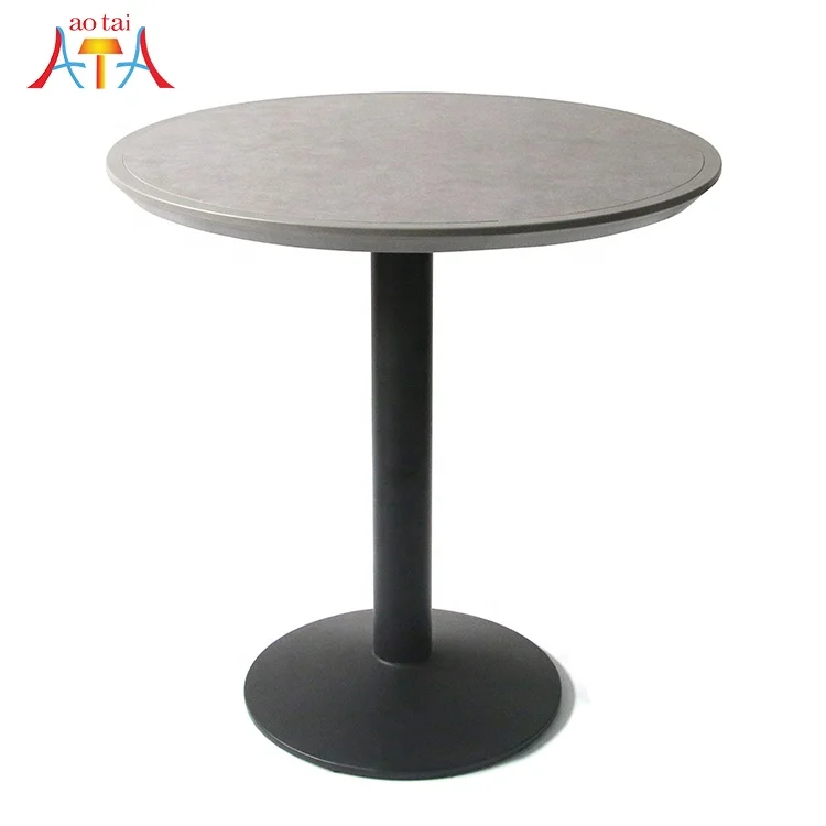 Factory wholesale modern Dark stain resistant round stylish dining table for home coffee shop