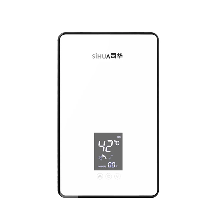 6.5kw-9kw LED Touch Screen Instant Heating Shower Electric Water Heater Without Water Tank