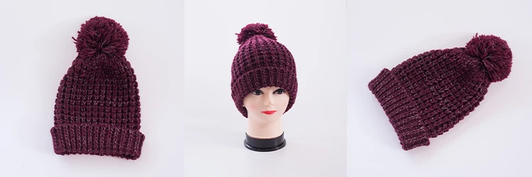 
2021 China manufacture wholesale baby girls hat winter warm hats with fur pom pom 