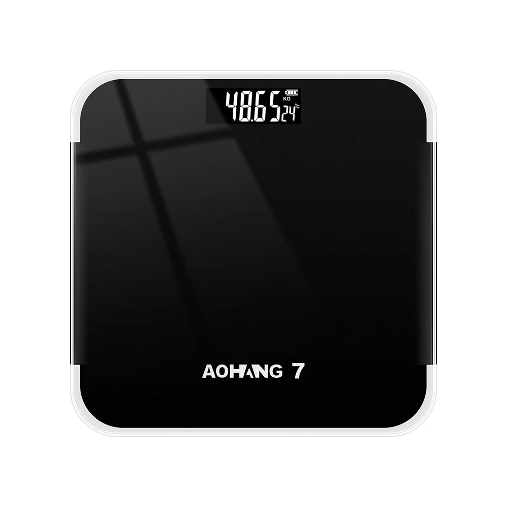 180Kg Electronic Smart Body Digital Weighing Scale Tempered glass scale Rechargeable battery Bathroom non-slip weight loss scale