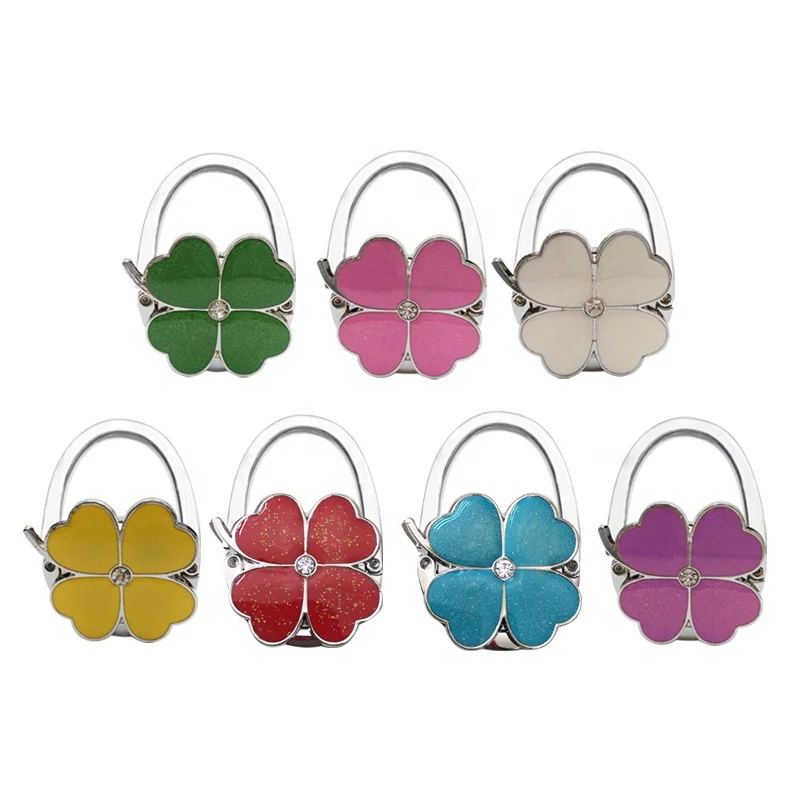 Best Selling Clover Bag Hanger Hook Colorful Factory New Model Clover Bag Hanger Buckle For Promotional Gift