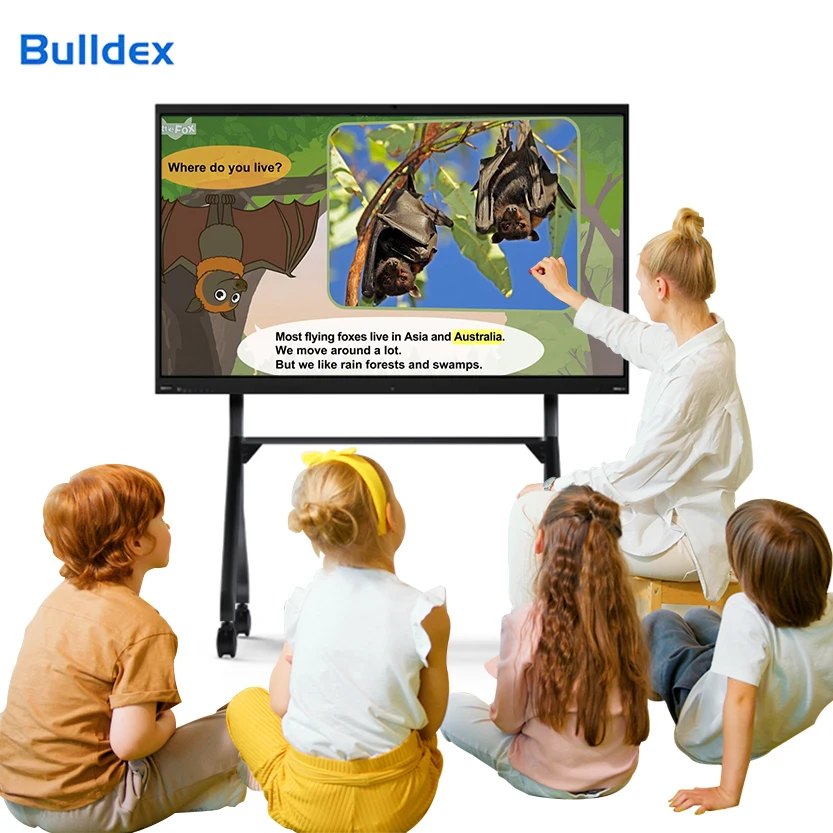Bulldex Factory 86 Inch Display Panel Touch Lcd Wholesale Interactive Flat Panel For Education Meeting Advertising