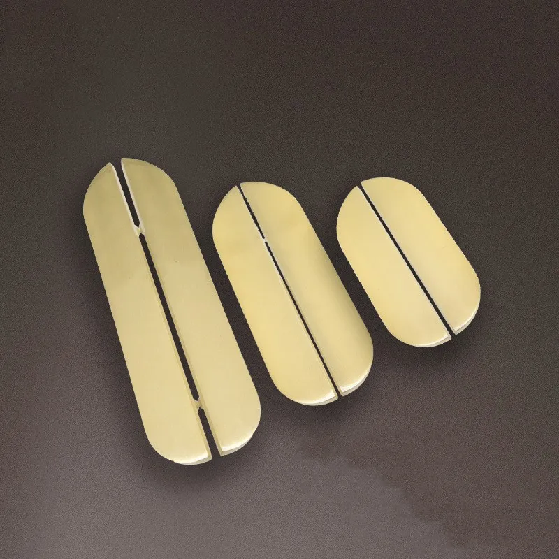 Luxury Furniture Handles Solid Brass Wardrobe Door Pulls Semicircle Brass Cabinet Handles Half Moon Shape Cooper Handles