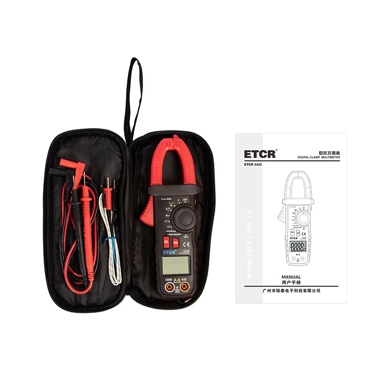 ETCR6420 Auto ac leakage current ac dc clamp meter true rms digital multimeter meter clamp