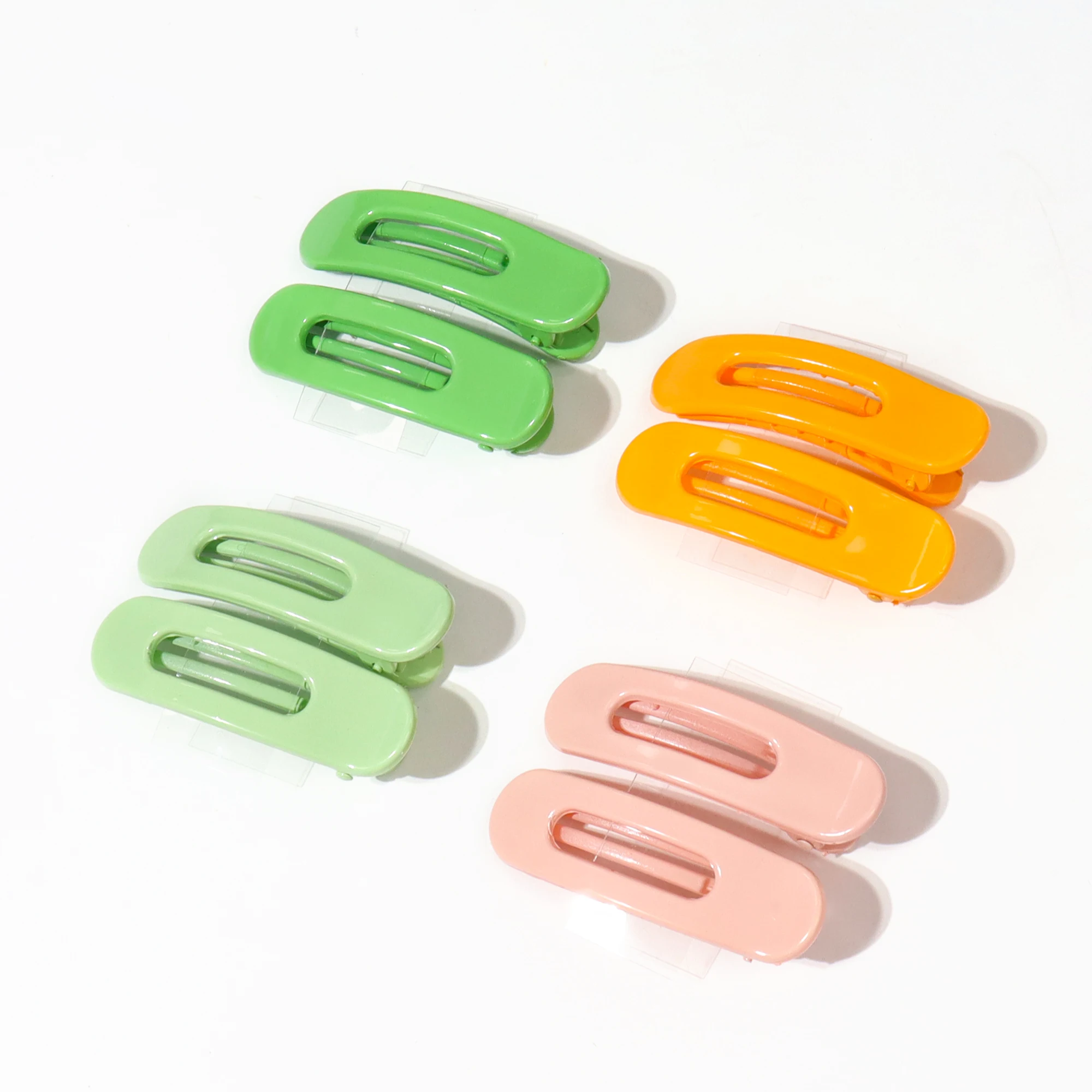 Bphne Clips Hair Accessories 2 Pcs Solid No Crease Duck Billed Solid Alligator Hair Clip Set For Women Girls Kids