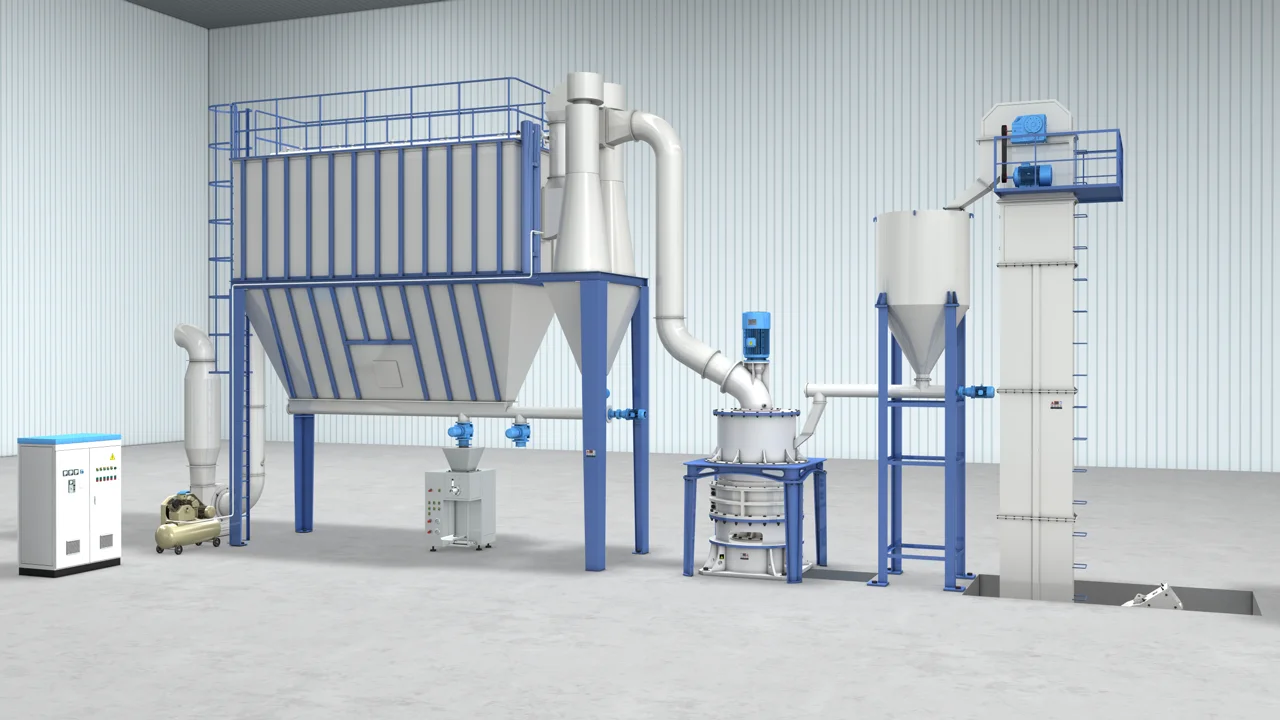 Calcium carbonate powder making machine for graphite quartz powder production line