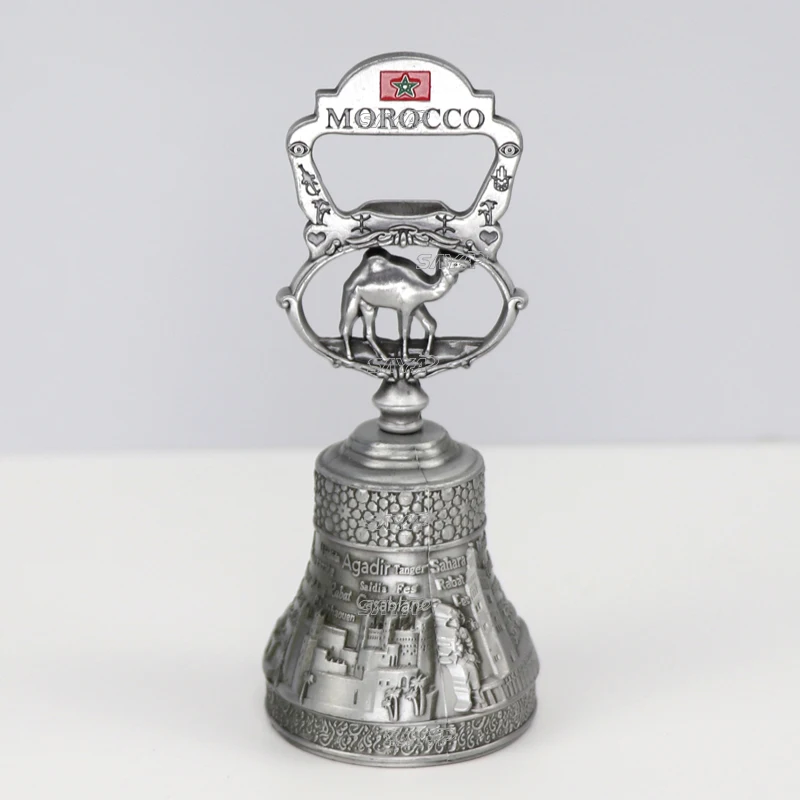 Custom Logo Sublimation Souvenir Custom Zinc Alloy Bottle Opener Dinner Bell