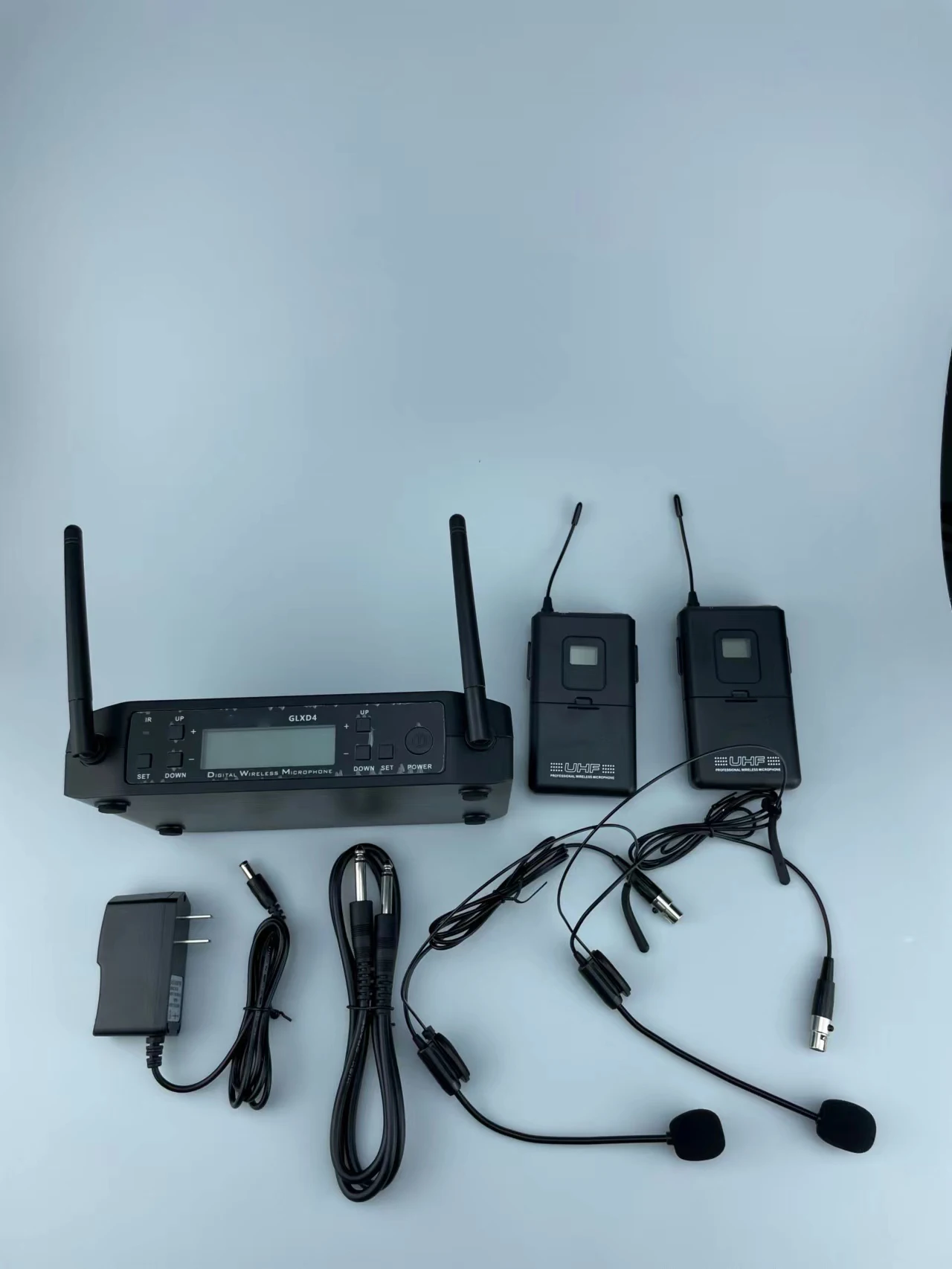 Glxd4 Sm58 Cheap Price Uhf Dual Channel Handheld Lavalier Headset Long Range Wireless Microphone For Shure