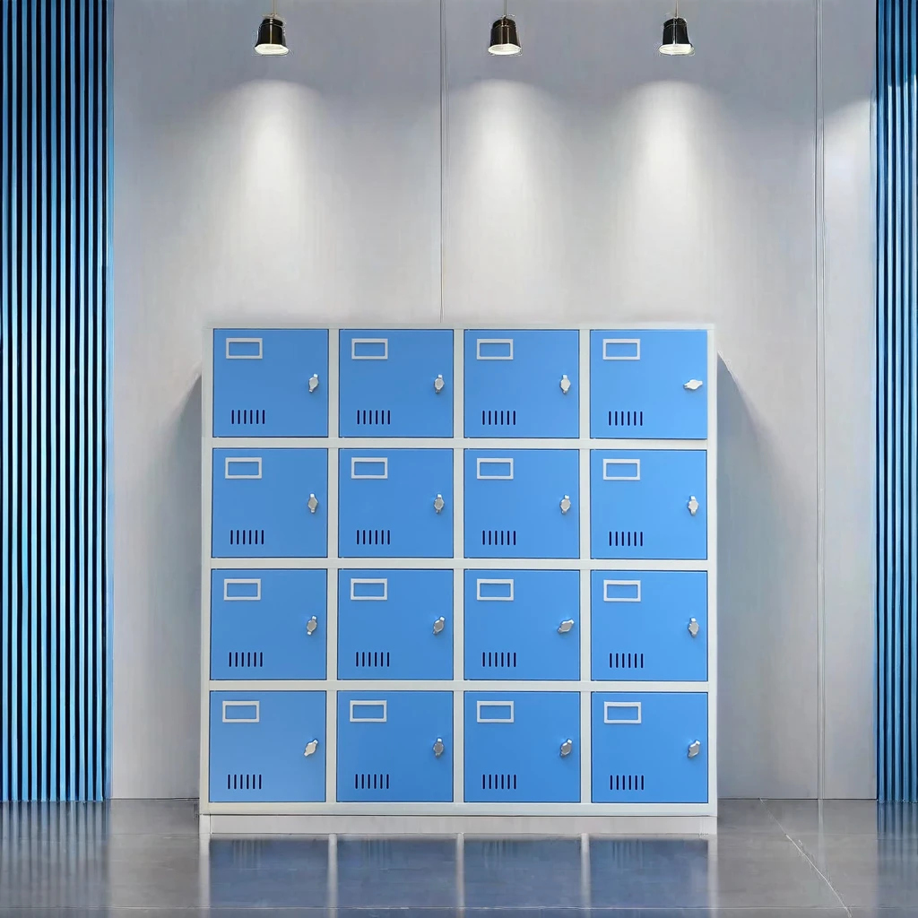 16-Door Modern Metal Steel Security Locker Small Compartments Supermarket Gym Swimming Pool Filing Cabinets Storage Purpose