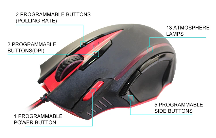 Игровая компьютерная мышь Redragon M902 16400 точек/дюйм RGB