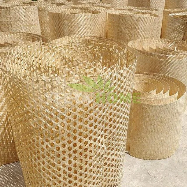 Natural Bamboo Rattan Cane Webbing Closed Rattan Mat Raw Material Bamboo Ceiling Panel