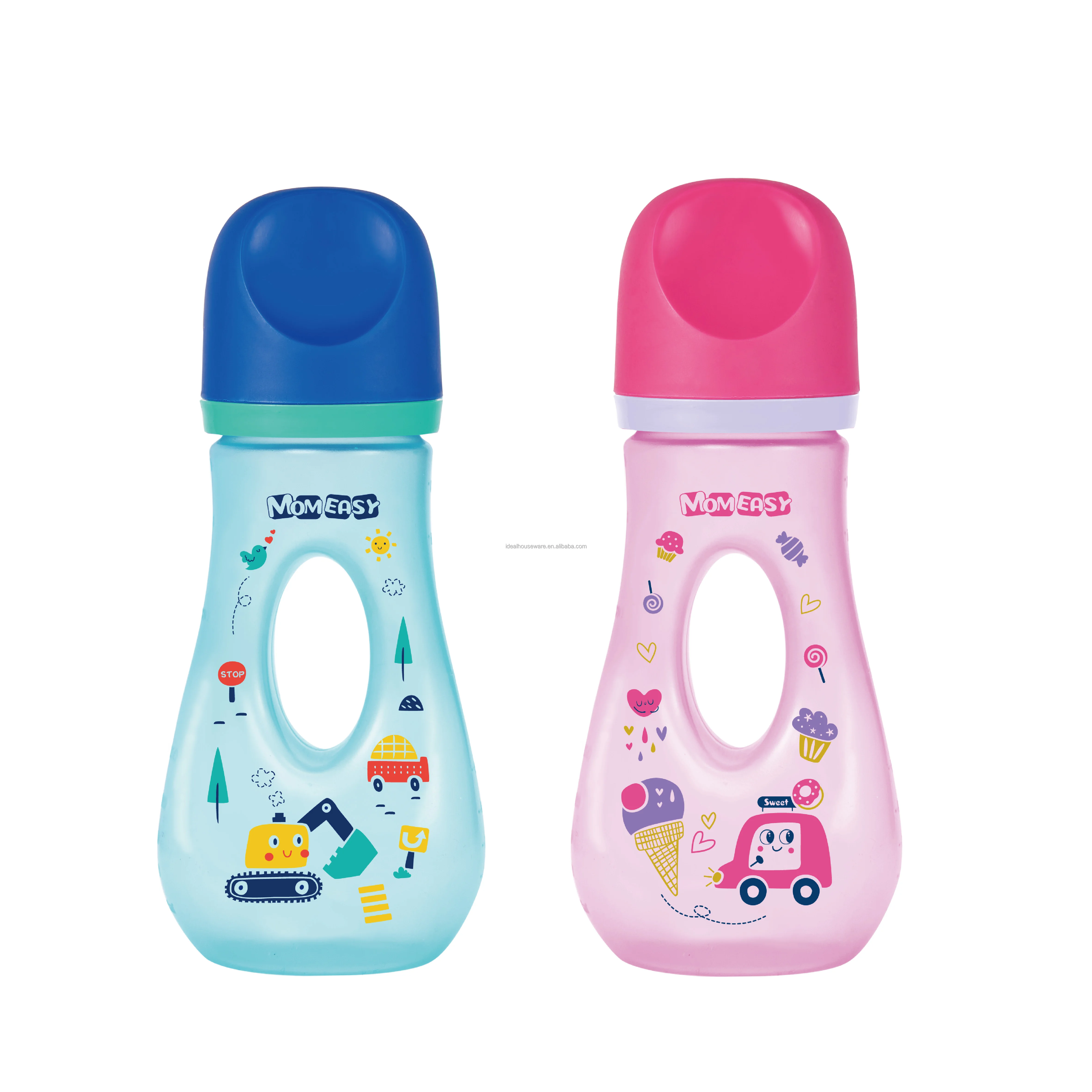 8oz PP Wide-Neck Baby Feeding Bottle, New style Baby Bottle, Easy grip Baby Feeding Bottle