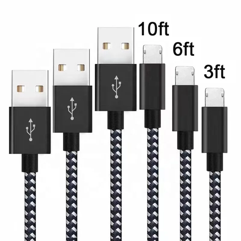 2021 OEM Custom Logo 1M/2M/3M For Iphone Apple Usb Data Fast Charging Cable For Iphone 5 7 8 X 12