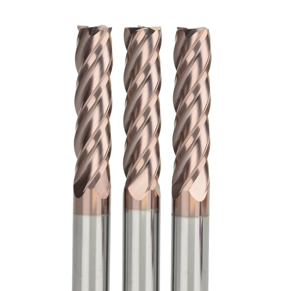 Weix Tungsten Carbide Indexable Cutters Flatten 4 Flutes Hrc50/Hrc55/Hrc60 Square Solid End Mill