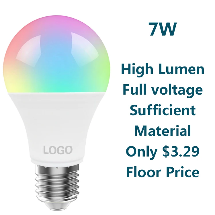 
Excetly hot selling wifi led light work with Alexa,Google home,IFTTT and Tmall genie 100w equivalent smart bulb tuya light 