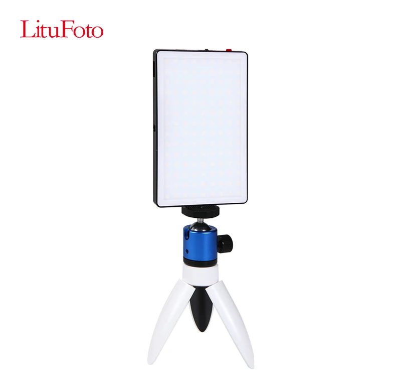 LituFoto N126 Mini Pocket Rechargeable LED video Light self Camera light 126 pcs Bi-Color OLED Display Screen 4040 mAh battery