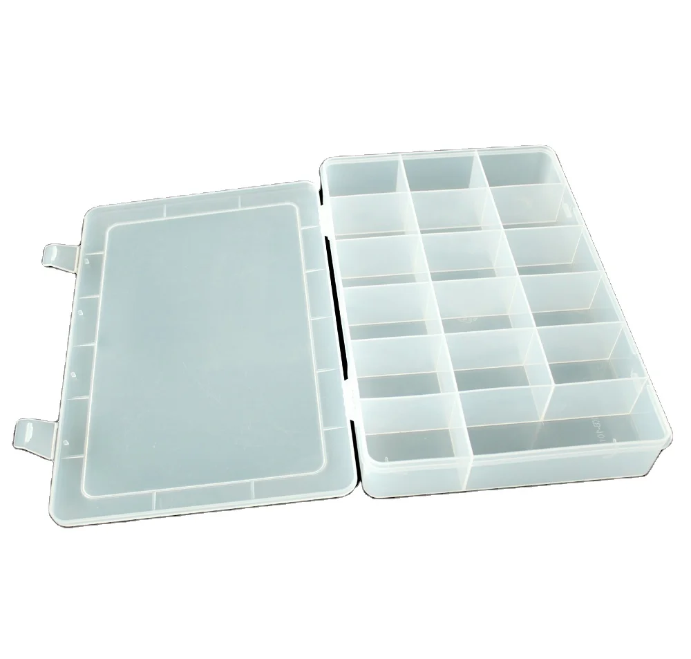 China factory Clear Plastic Storage Box Jewellery Earring Beads Case Container with dividers