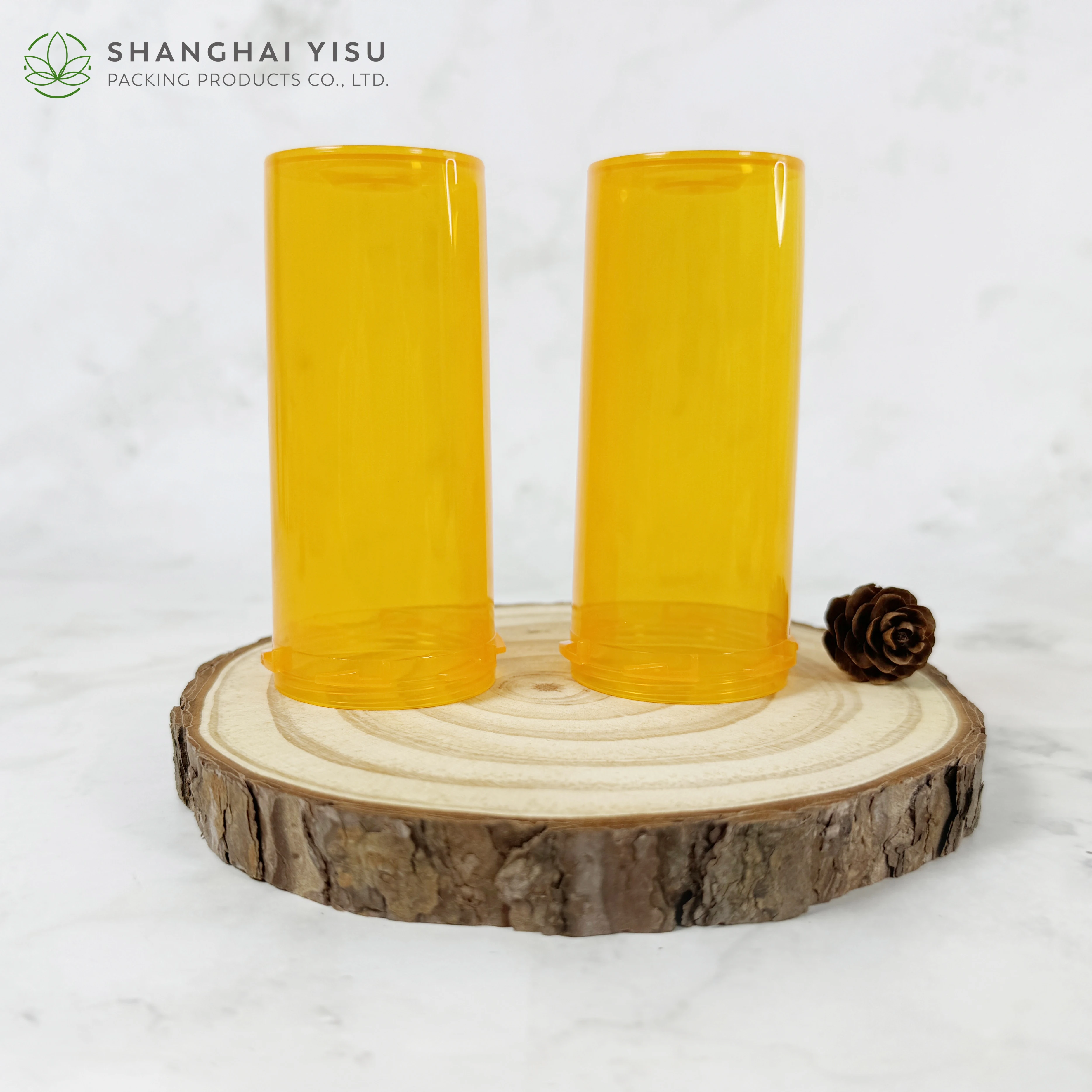 60dr Push turn and down empty prescription vials medicine pill plastic reversible vial with cap