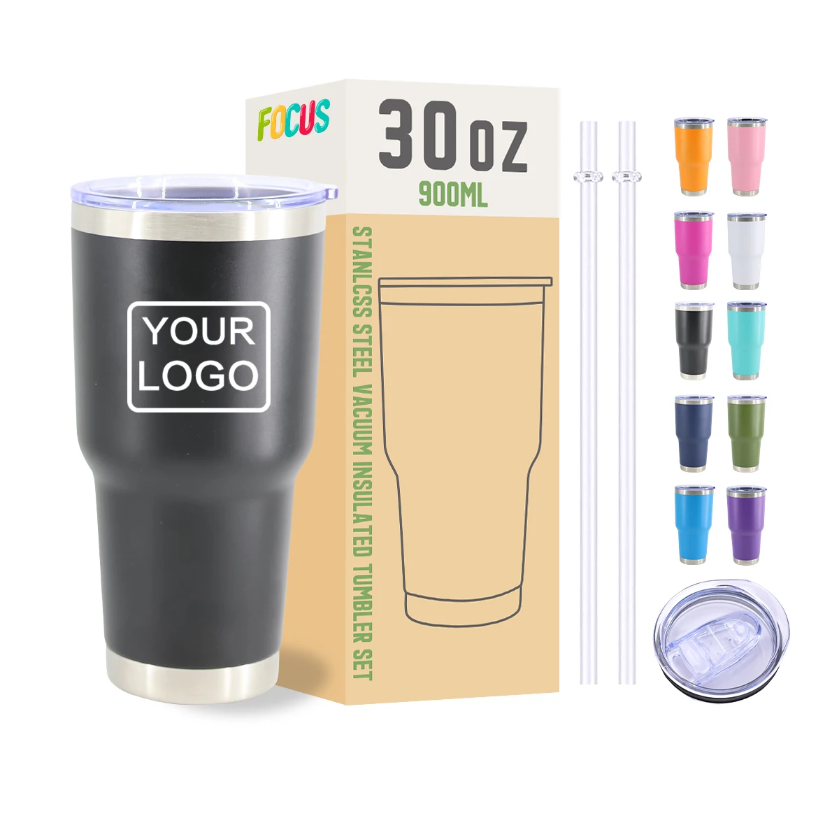 High Quality Coffee Cup Custom Logo Tumbler 30oz Insulated Stainless Steel Outdoor Travel Mug Tumbler Cup Coffee Mug