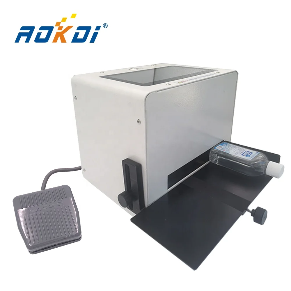 AOKDI HM288 Static intelligent Semi automatic inkjet printer Color touch screen intelligent USB QR code inkjet label printer