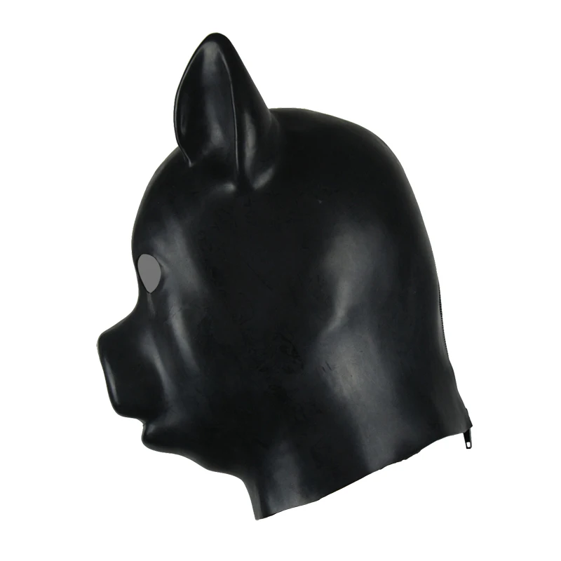 Взрослый латексный сексуальный костюм игрушка свинка головной убор латексная маска животного Трансвестит бондаж для геев латексный фетиш