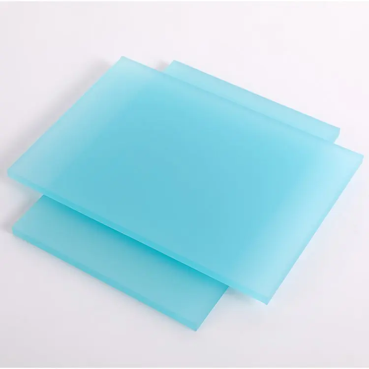 Polycarbonate solid sheet Light blue PC solid sheet polycarbonate has good impact resistance and sound insulation