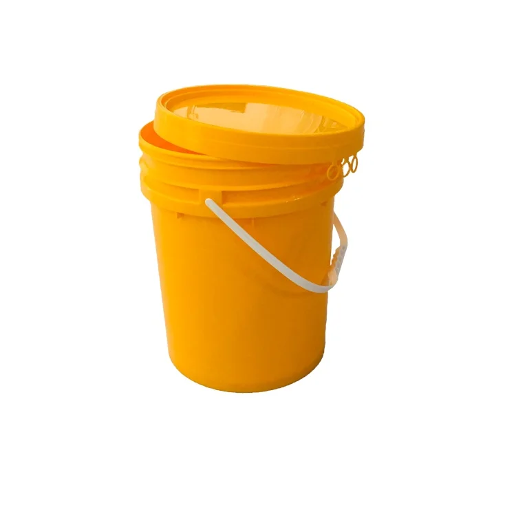 5 Gallon Thick Packaging Container Food Grade plastic seal paint pail buckets with handle