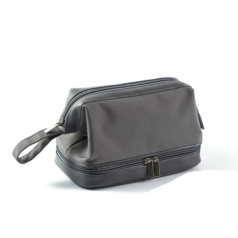 Factory Wholesale Travel Business Men Toiletry Bag Double Layers Men Portable Toiletry Bag