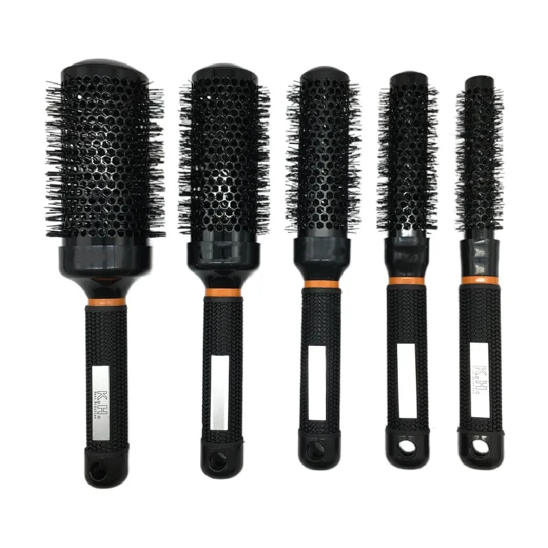 Private Label High Quality Nylon Aluminum Styling Hair Brush Ionic Ceramic Round Hair Brush For Barber