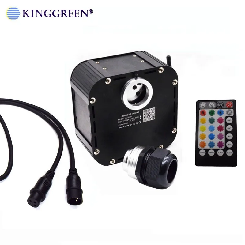 DMX512 LED Illuminator 50W RGB Full Color Twinkle Fiber Optic LED Light Engine For Ceiling Star Decoration