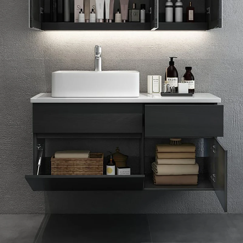 American style series solid wood modern bathroom Vanities cabinet