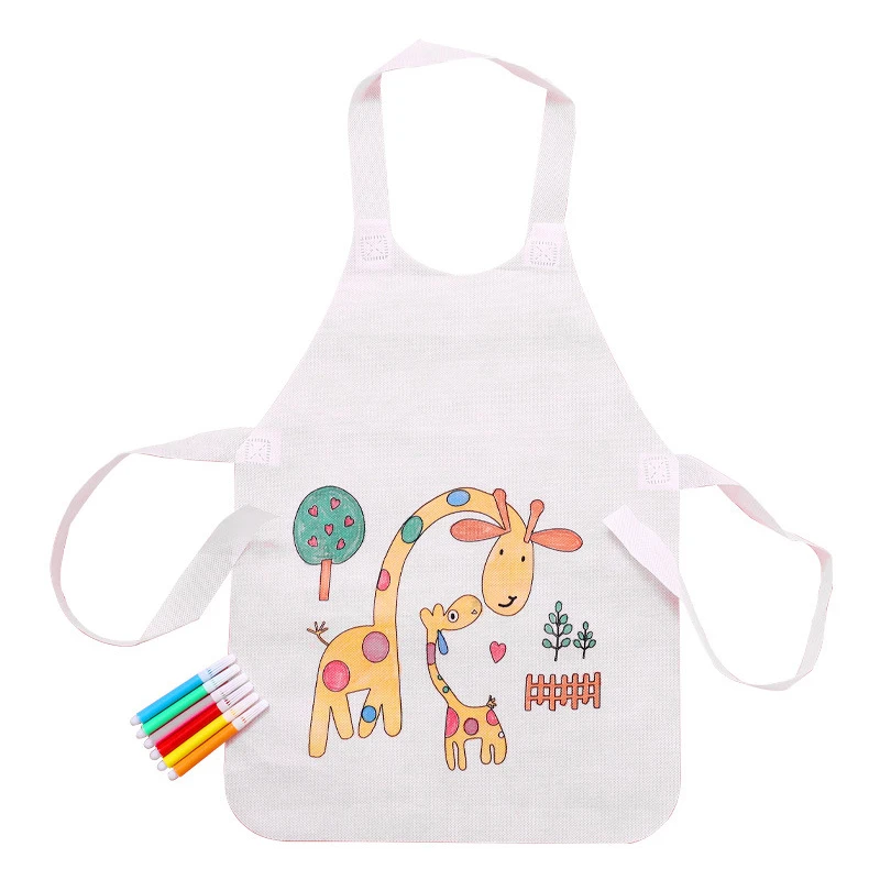 Creative Foldable Doodle Writing Baby Drawing Toys Diy Apron Painting Toys