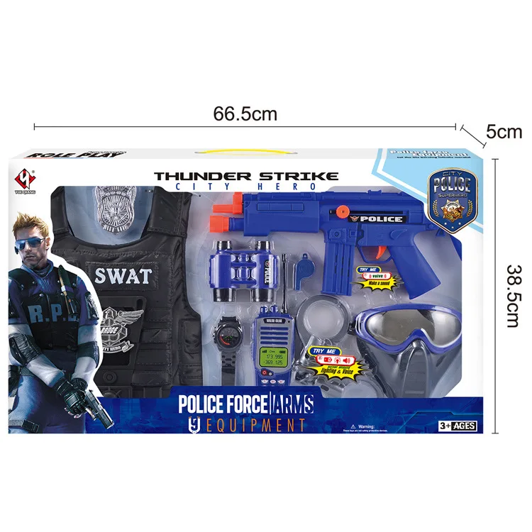 BS Toy Cheap Price Play House Set Toy Kids SWAT Clothes and Equipment Kit Toys For Sale