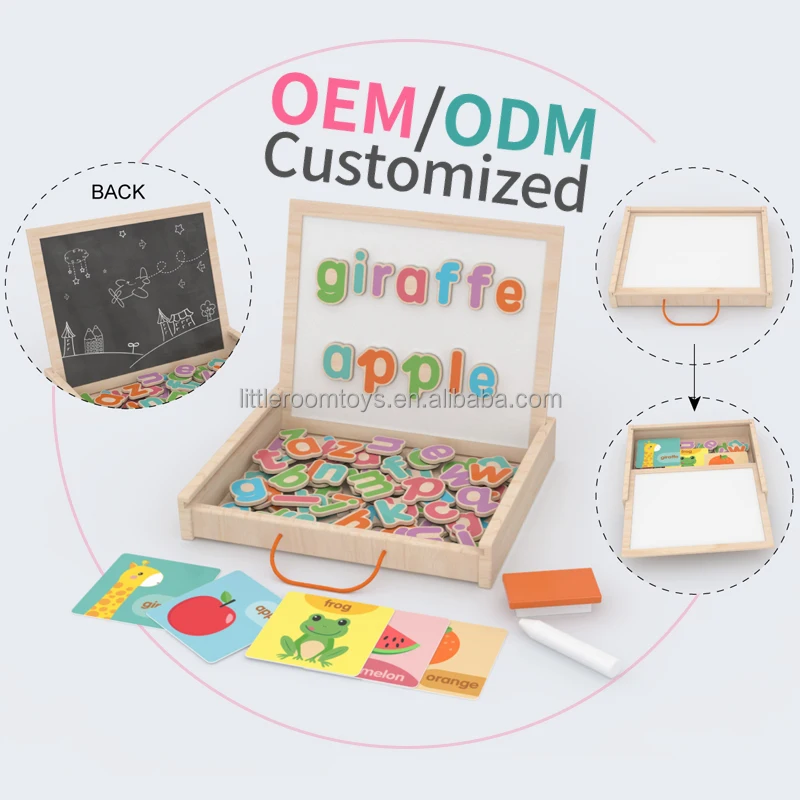 Little room DIY Wooden Double Side Early Educational  Drawing Board Jigsaw Puzzle Game Gifts Kids Educational Toys