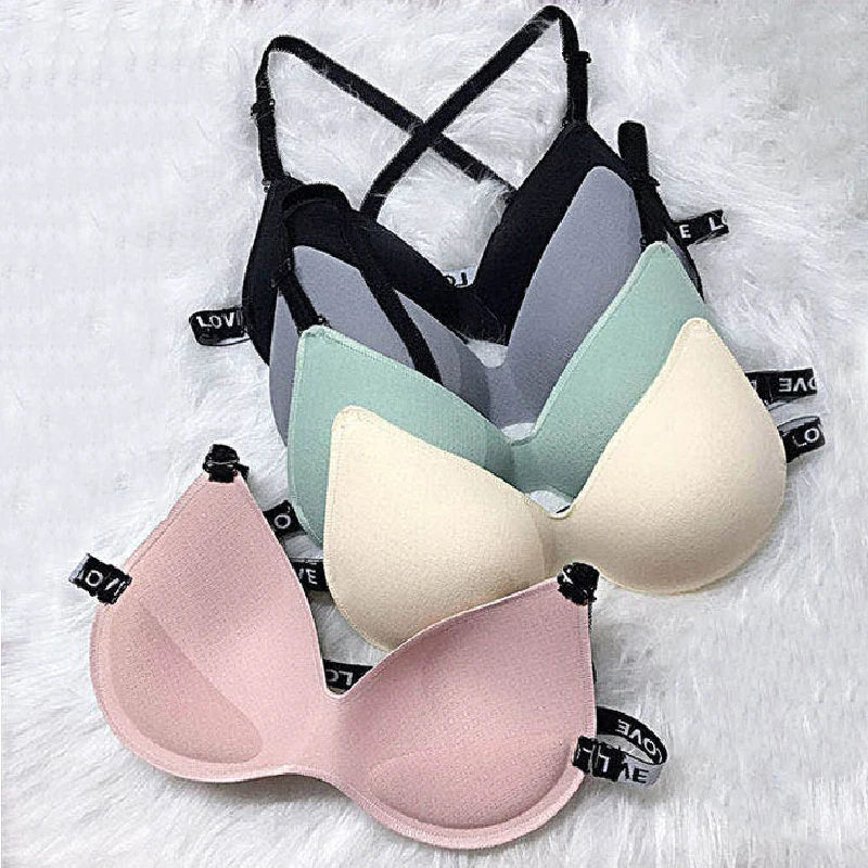 Hygieia Oem Dual-purpos Elastic Cotton Underwear Bra Women One-piece Traceless Wirefree Push Up Air Bras